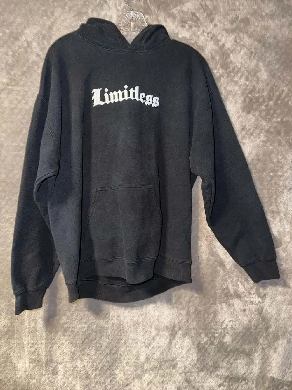 Limitless New York Graphic Hoodie Black Vintage Wash